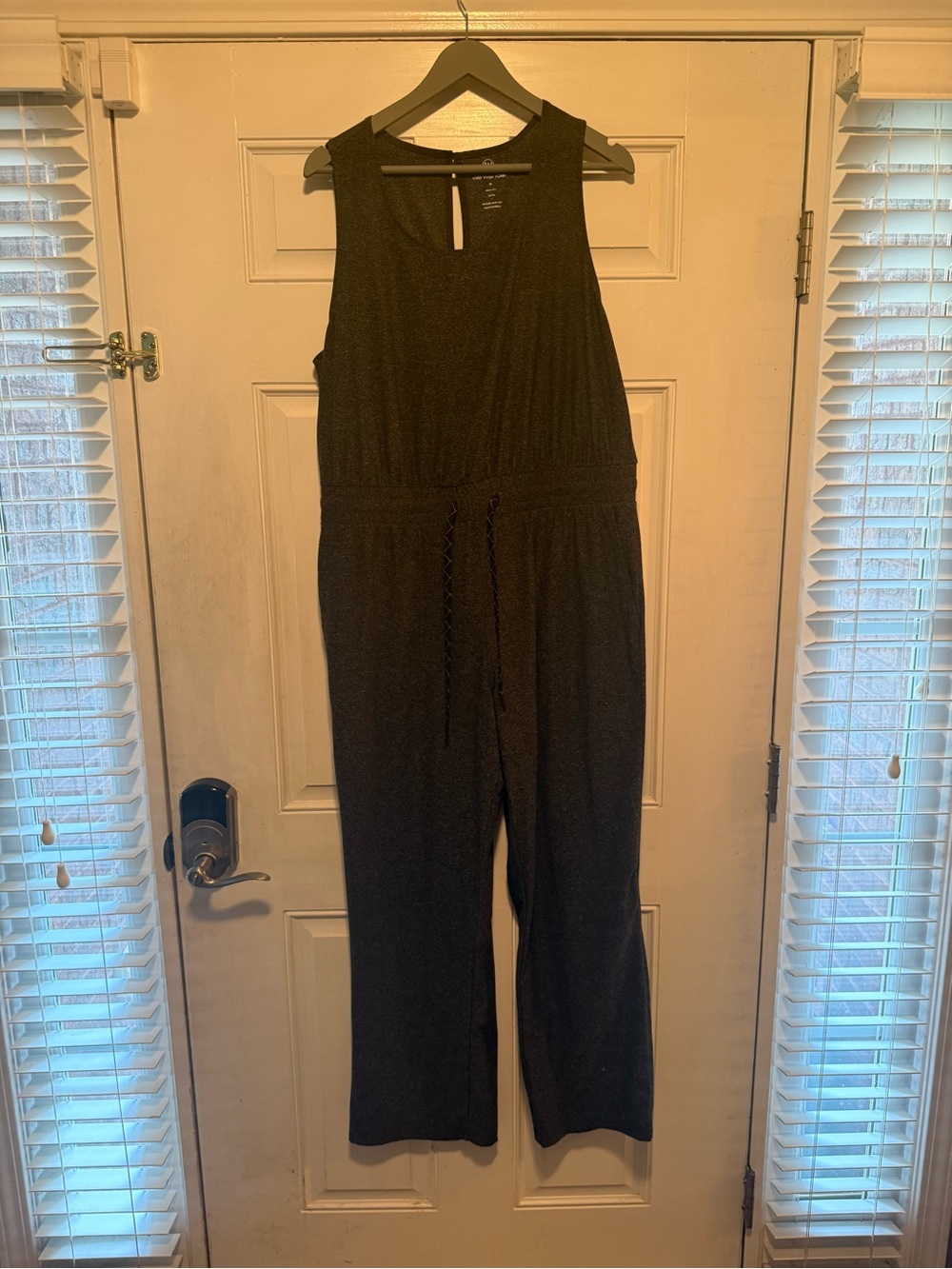 Sleeveless gray Women's Jumpsuit with Drawstring Waist